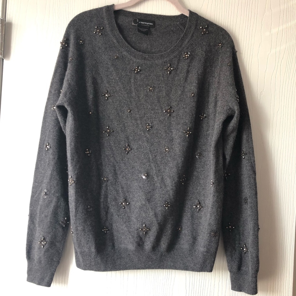 Embellished 100% Cashmere Sweater (read size info)